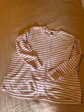 aerie Red Striped Knit Top